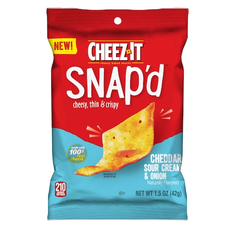 Cheez-It Cheez-It Snap'D Cheddar Sour Cream And Onion Crackers 2.2 oz., PK6 2410011460